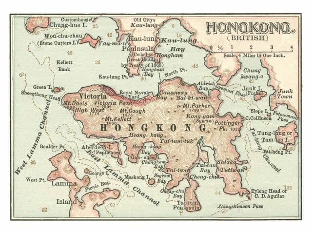 خريطة هونغ كونغ العتيقة