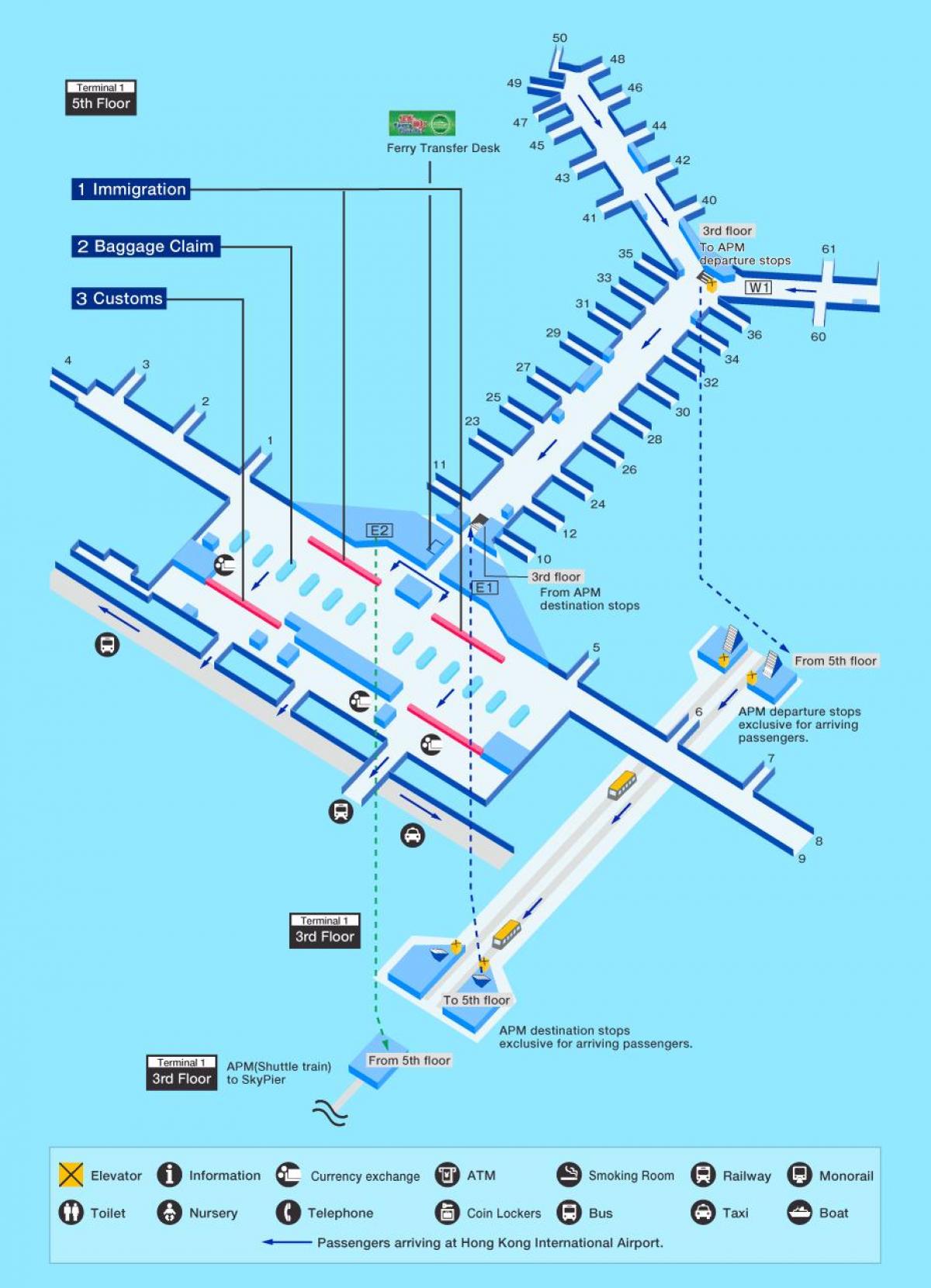 خريطة محطة مطار هونغ كونغ
