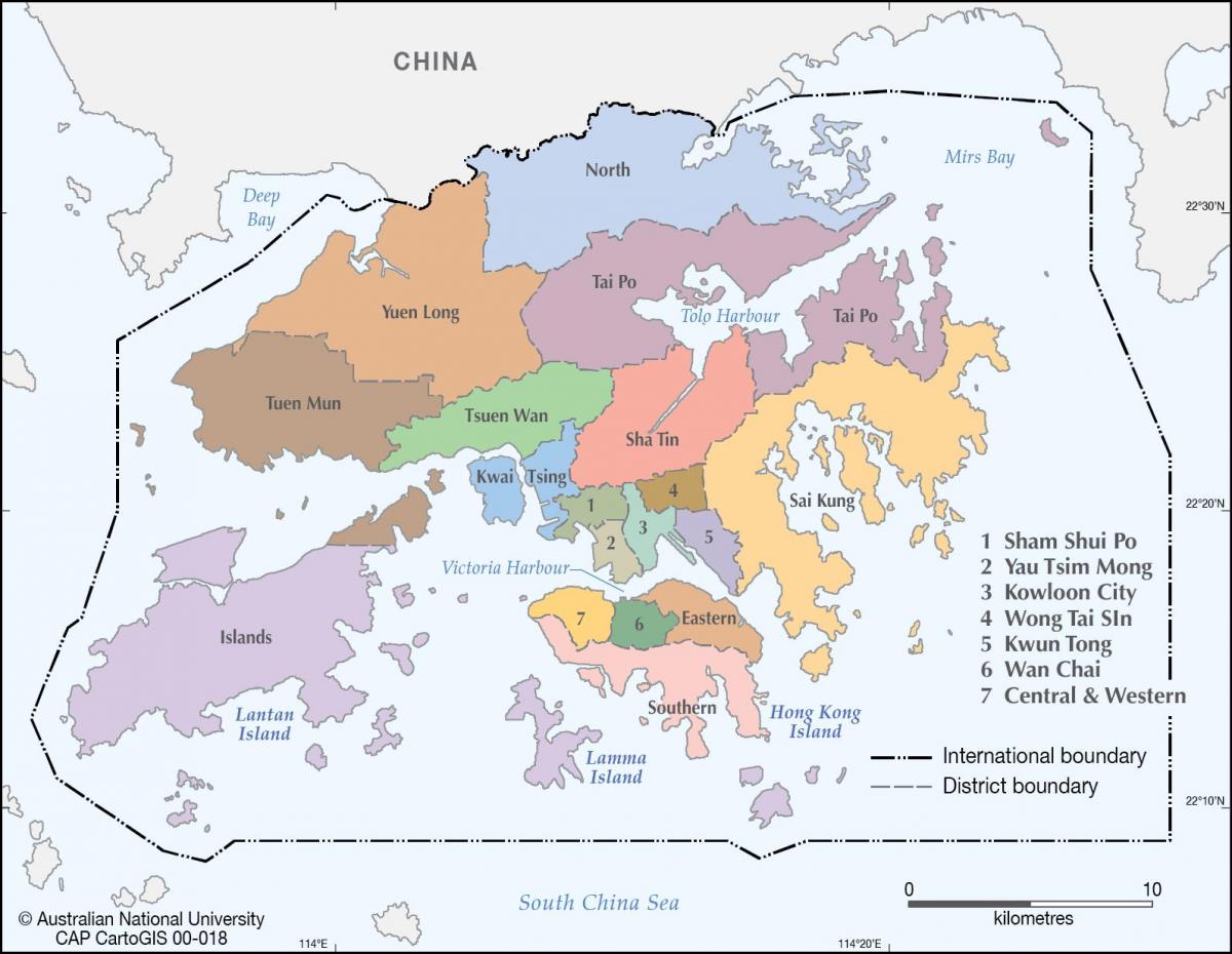خريطة منطقة هونغ كونغ