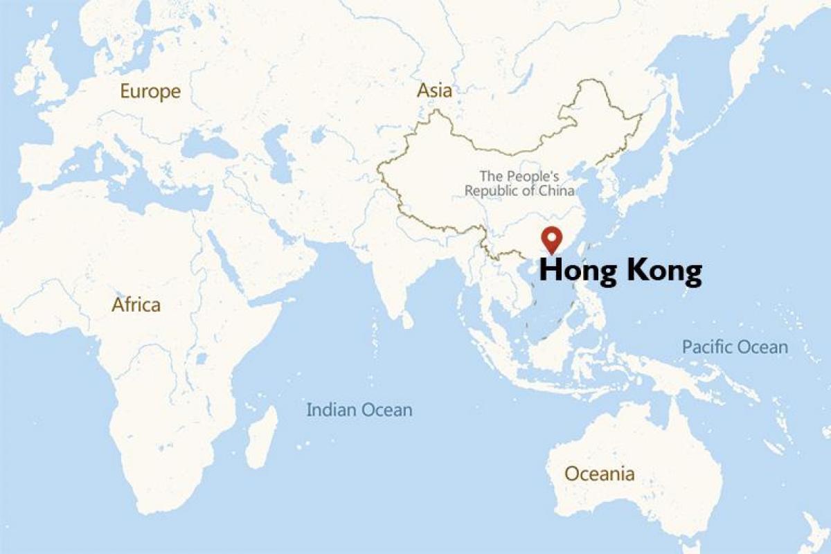 هونغ كونغ موقع على خريطة العالم